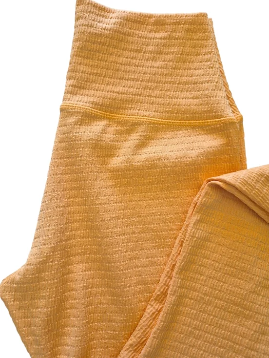 SEERSUCKER HIGH WAISTED 7/8 LEGGINGS Sz Large - Picture 5 of 6